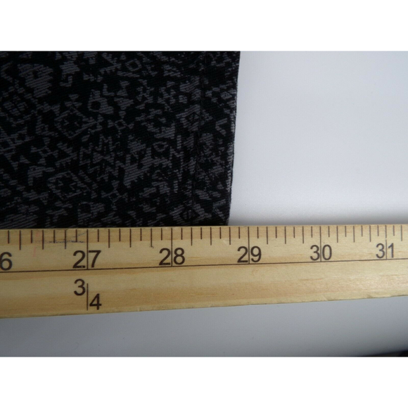 Gloria Vanderbilt Size 8 Short Amanda Jeans Mid Waist Black Gray Geometric Print - Picture 11 of 11